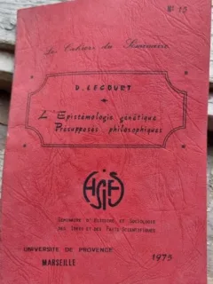 D. Lecourt - L'Epistemologie Genetiue Presupposes Philosophiques
