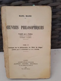 Oeuvres philosophiques - Karl Marx  vol. IV