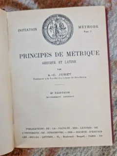 A. C. Juret - Principes de Metrique