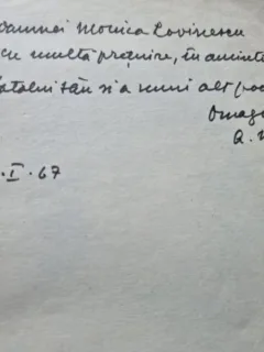 George Magheru - Poezii antipoetice (cu dedicatie de la autor pentru Monica Lovinescu) + invitatie (la Muzeul Literaturii Romane - Expozitia George Magheru)