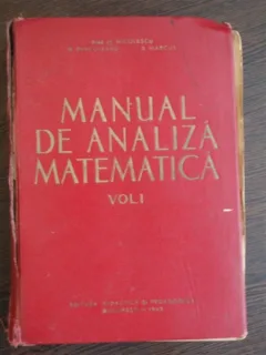 MANUAL DE ANALIZA MATEMATICA VOL.I - M. NICOLESCU