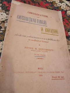 Petre N. Serdinescu - Consideratiuni despre Contributiunii Familiei in Educatiune