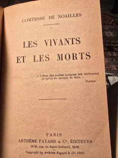 Comtesse de Noailles - Les Vivants et les Morts