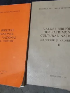 Valori bibliofile din patrimoniul national cultural 2 volume