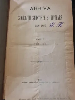 Arhiva Societatii Stiintifice si Literare din Iasi - Anul II - 1890-1891