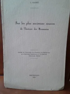Sur les plus anciennes sources de l'histoire des Roumains - L. Siadbei