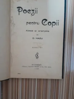 Poezii pentru copii, alese si aranjate de G. Hazu