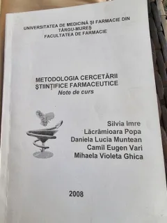 Metodologia Cercetarii Stiintifice Farmaceutice. Note de curs