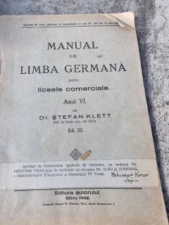 Stefan Klett - Manual de limba Germana pentru Liceele comerciale Anul VI