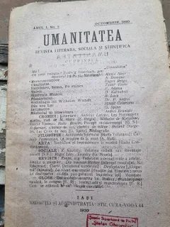 Revista Umanitatea nr.5/1920