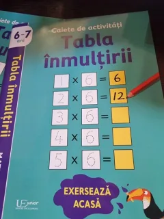 Caiet de activitati. Tabla inmultirii 6-7 ani