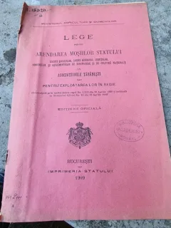 Lege pentru Arendarea Mosiilor Statului, 1909