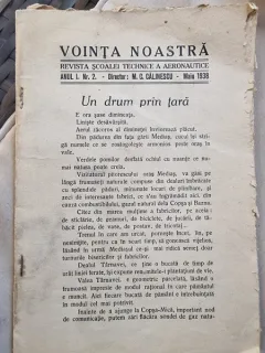 Revista Scoalei Tehnice a Aeronautice - Anul I Nr. 2 - Mai 1938