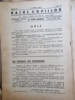 Raiul Copiilor - Anul IX Nr. 6 - Iunie 1947