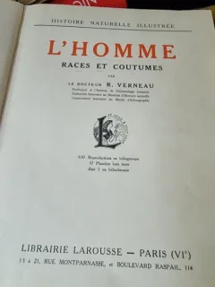 R. Verneau - L'Homme races et Coutumes