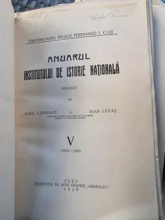 Alex. Lepadatu, Ioan Lupas - Anuarul Institutului de Istorie Nationala Vol. 5