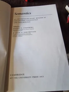 Semantics, an interdisciplinary reader i philosophy, linguistics and psychology - Danny D. Steinberg