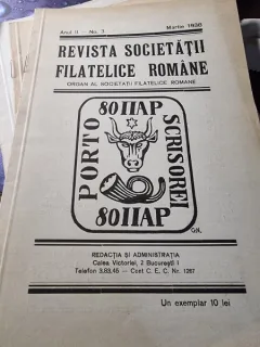 Revista Societatii Filatelice Romane, nr.3/1938