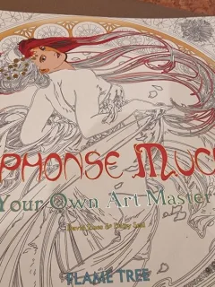 Make Your Own Art Masterpiece - Alphonse Mucha  carte de colorat