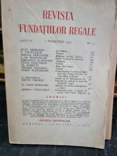 Revista Fundatiilor Regale - Anul IV 1 Noiembrie 1937 Nr. 11
