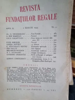 Revista Fundatiilor Regale - Anul II 1 Martie 1935 Nr. 3