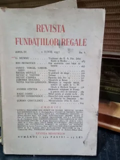 Revista Fundatiilor Regale - Anul IV 1 Iunie 1937 Nr. 6