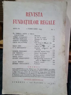 Revista Fundatiilor Regale - Anul II 1 Februarie 1935 Nr. 2, cu o poezie de Radu Gyr Domnul de Roua