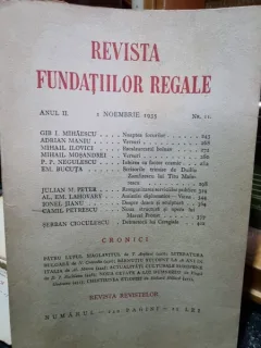 Revista Fundatiilor Regale Anul II 1 Noiembrie 1935 Nr. 11