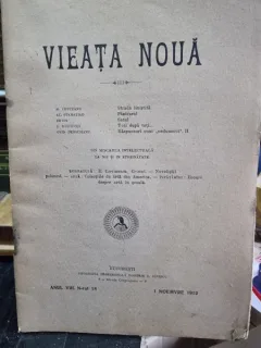 Revista Vieata Noua Nr. 18 noiembrie 1912
