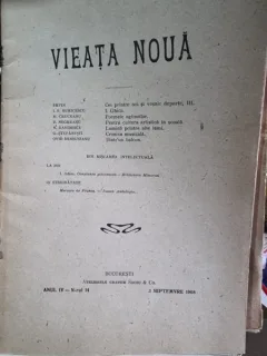 Revista Vieata Noua Nr.14 septembrie 1908