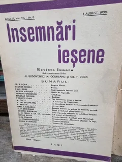 Revista Insemnari Iesene nr.8/1938, din cuprins Cronica Plastica de N.N. Tonitza
