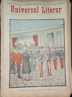 Revista Universul Literar nr.13/1897  pe coperta sosirea Reginei Angliei pe teritoriul francez