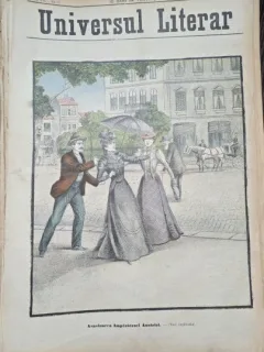 Revista Universul Literar nr.37/1898  pe coperta asasinarea Imparatesei Austriei