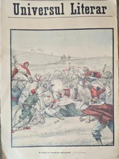 Revista Universul Literar nr.51/1898  pe coperta O lupta la frontiera marocana