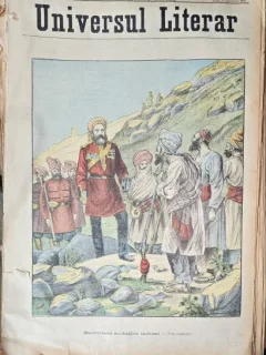 Revista Universul Literar nr.36/1897  pe coperta Recrutarea soldatilor indieni