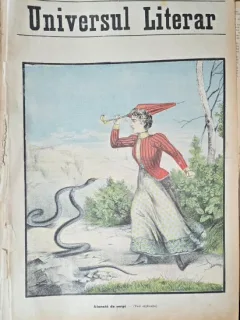 Revista Universul Literar nr.35/1898  pe coperta Atacata de serpi
