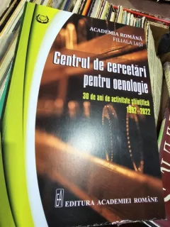 Centrul de cercetari pentru oenologie 30 de ani de activitate stiintifica 1992-2022