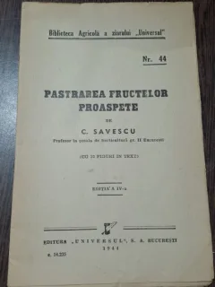Pastrarea fructelor proaspete - C. Savescu