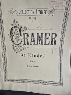 Cramer, 84 etudes, vol.I - L. Benda  partitura