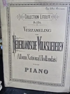 Verzameling von Nederlandsche Volksliederen voor piano  partitura