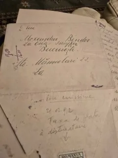 Scrisoare de dragoste cu plic trimis poetului Sasa Pana de o iubita, Clara