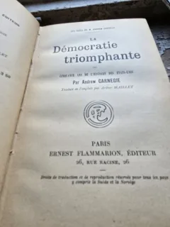 La democratie triomphante - Andrew Carnegie