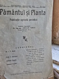 Revista Pamantul si Planta nr.2 si 3/1933 publicatie agricola periodica