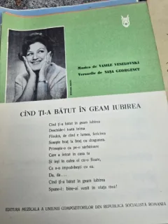 Partitura, Cand ti-a batut in geam iubirea - Vasile Veselovski, Sasa Georgescu