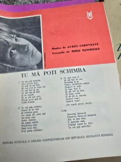 Partitura, Tu ma poti schimba - Aurel Giroveanu, Mihai Maximilian