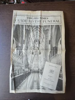 THE TIMES GUIDE TO THE FUNERAL - extras din ziarul The Times - 6.09.1997