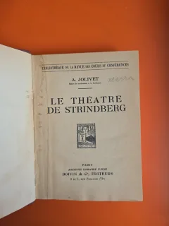 Le theatre de Strindberg - A. Jolivet