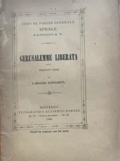 Gerusalemme Liberata - I. Heliade Radulescu - curs de poezie, fascicola V