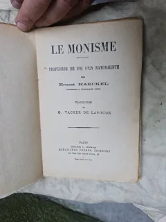 LE MONISME - Ernest Haeckel
