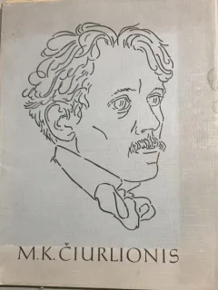 M. K. Ciurlionis - 32 de reproduceri - cu dedicatie catre Geo Dumitrescu